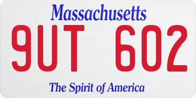 MA license plate 9UT602