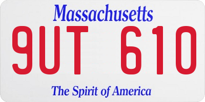 MA license plate 9UT610