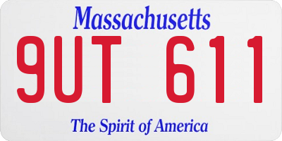 MA license plate 9UT611