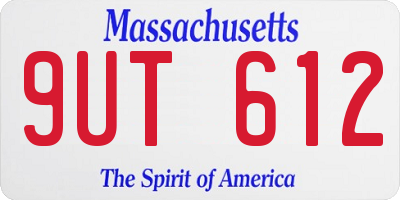 MA license plate 9UT612