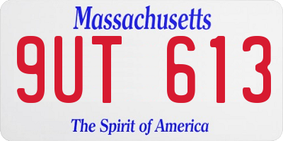 MA license plate 9UT613