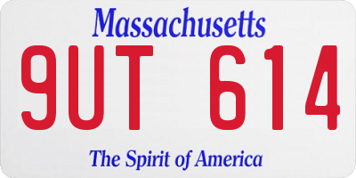 MA license plate 9UT614