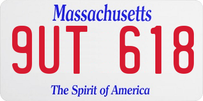 MA license plate 9UT618