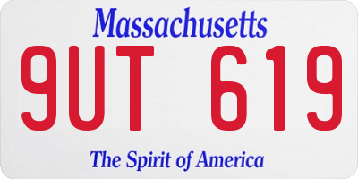 MA license plate 9UT619