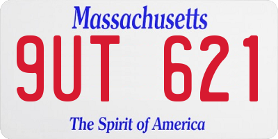 MA license plate 9UT621