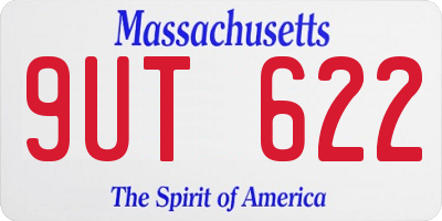 MA license plate 9UT622