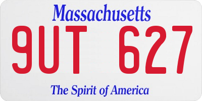 MA license plate 9UT627