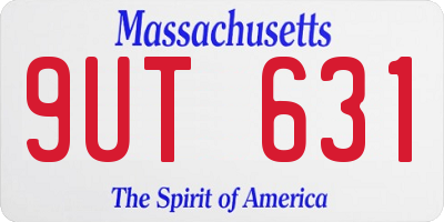MA license plate 9UT631