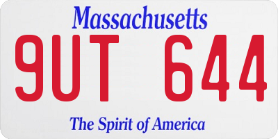 MA license plate 9UT644