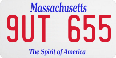 MA license plate 9UT655