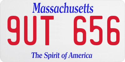 MA license plate 9UT656
