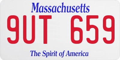 MA license plate 9UT659
