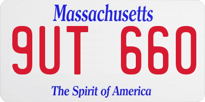 MA license plate 9UT660