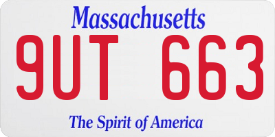 MA license plate 9UT663