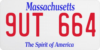 MA license plate 9UT664