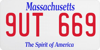 MA license plate 9UT669