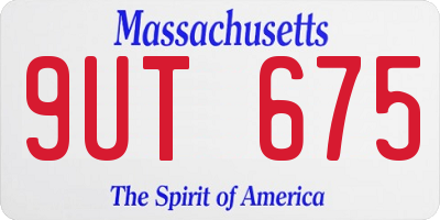 MA license plate 9UT675