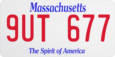 MA license plate 9UT677