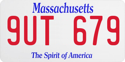 MA license plate 9UT679