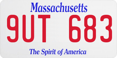 MA license plate 9UT683