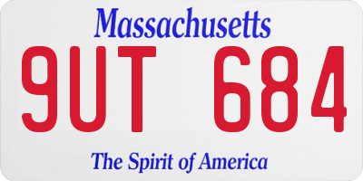 MA license plate 9UT684