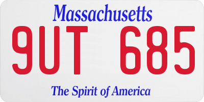 MA license plate 9UT685
