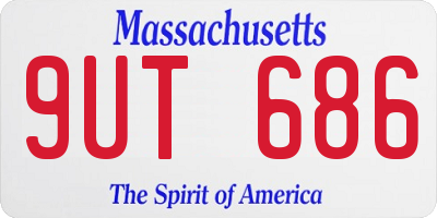 MA license plate 9UT686