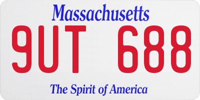 MA license plate 9UT688