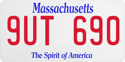MA license plate 9UT690