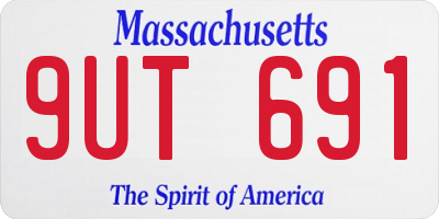 MA license plate 9UT691
