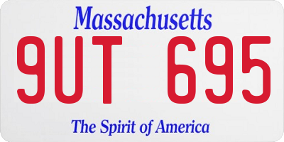 MA license plate 9UT695