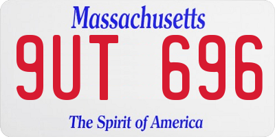 MA license plate 9UT696
