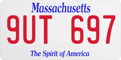MA license plate 9UT697