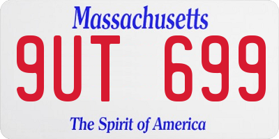 MA license plate 9UT699