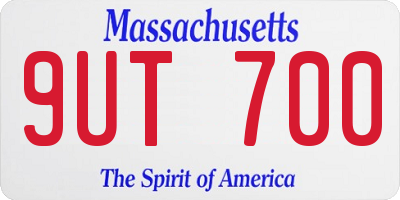 MA license plate 9UT700