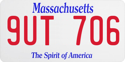 MA license plate 9UT706