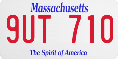 MA license plate 9UT710