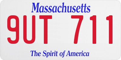 MA license plate 9UT711