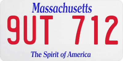 MA license plate 9UT712