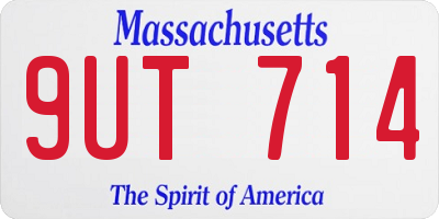 MA license plate 9UT714