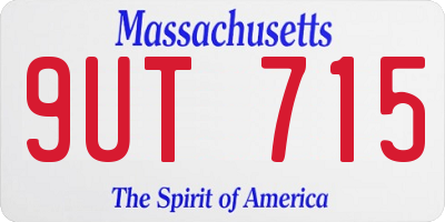 MA license plate 9UT715