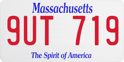 MA license plate 9UT719