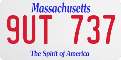 MA license plate 9UT737