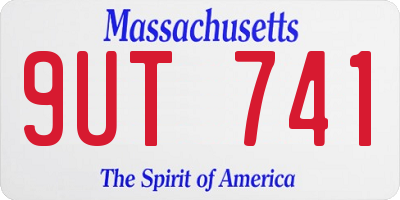MA license plate 9UT741