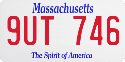 MA license plate 9UT746