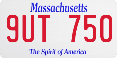 MA license plate 9UT750