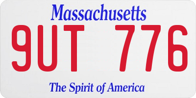 MA license plate 9UT776