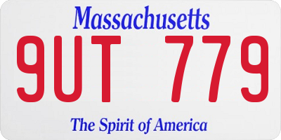 MA license plate 9UT779