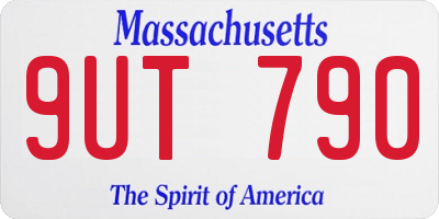 MA license plate 9UT790