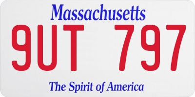 MA license plate 9UT797